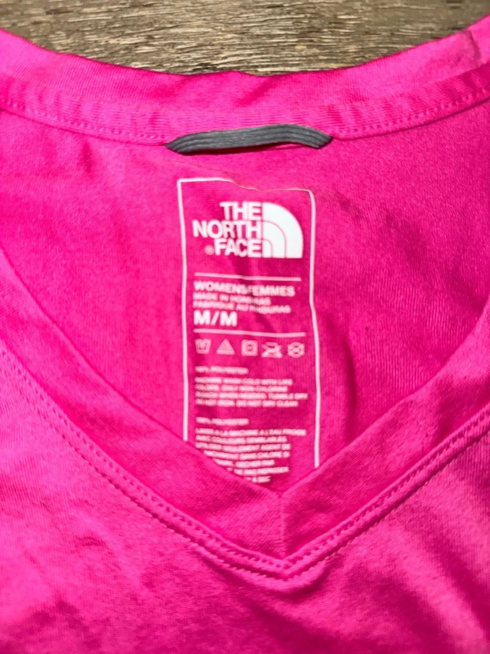 The North Face Women's Hot Pink Short-Sleeve V-Neck Tee - Picture 5 of 5